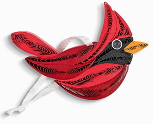 Cardinal Quilled Ornament