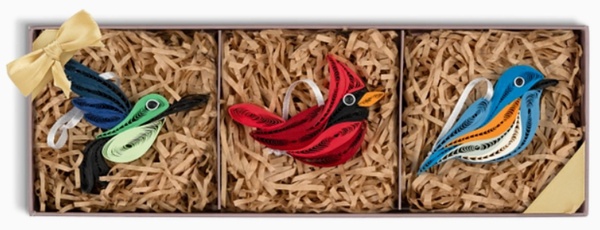 Quilled Bird Ornaments